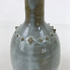 Japanese Ceramic Flower Vase Vtg Kabin Crane Neck Glass Glaze Green FK151