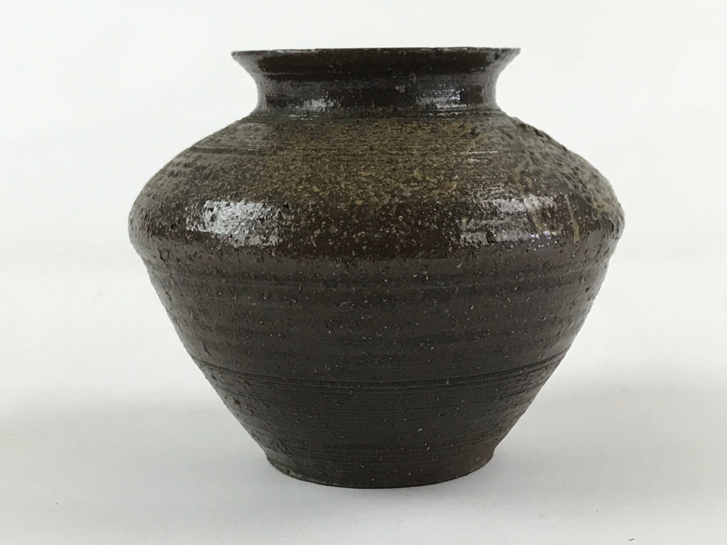 Japanese Ceramic Flower Vase Vtg Kabin Ikebana Flower Arrangement Brown FK63