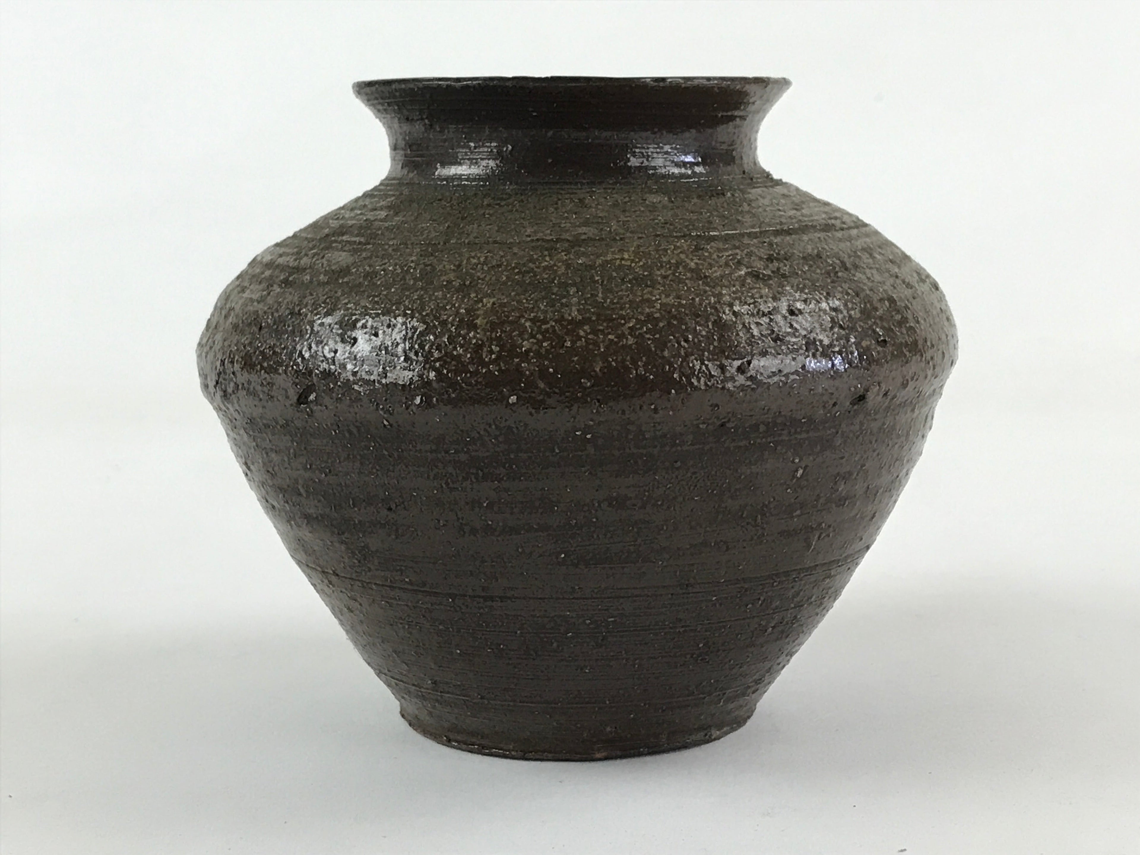 Japanese Ceramic Flower Vase Vtg Kabin Ikebana Flower Arrangement Brown FK63