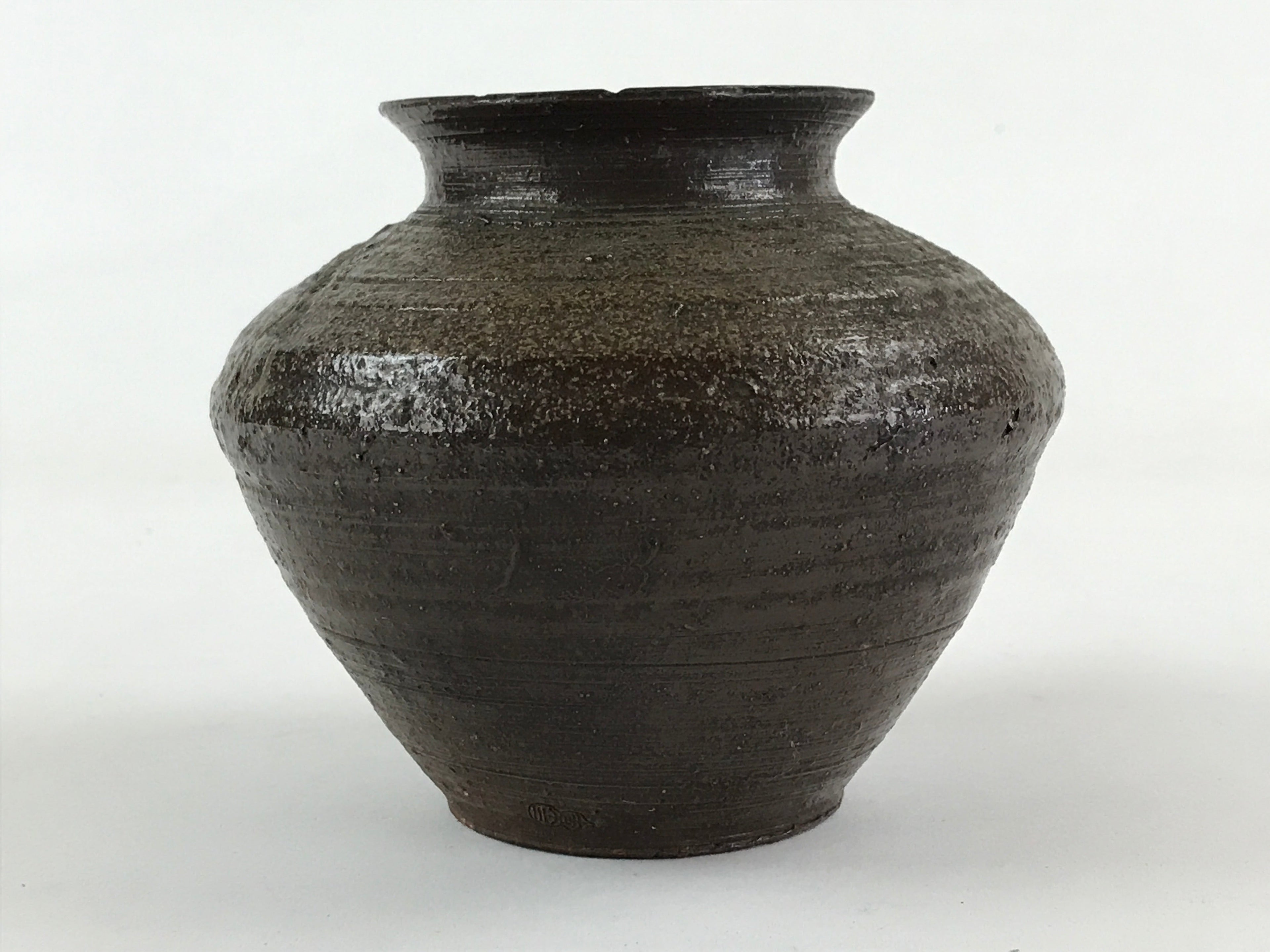 Japanese Ceramic Flower Vase Vtg Kabin Ikebana Flower Arrangement Brown FK63