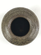 Japanese Ceramic Flower Vase Vtg Kabin Ikebana Flower Arrangement Brown FK63