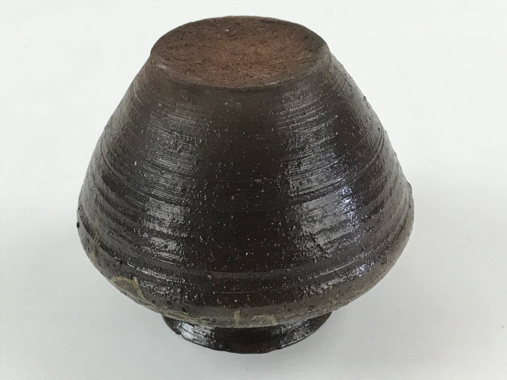 Japanese Ceramic Flower Vase Vtg Kabin Ikebana Flower Arrangement Brown FK63