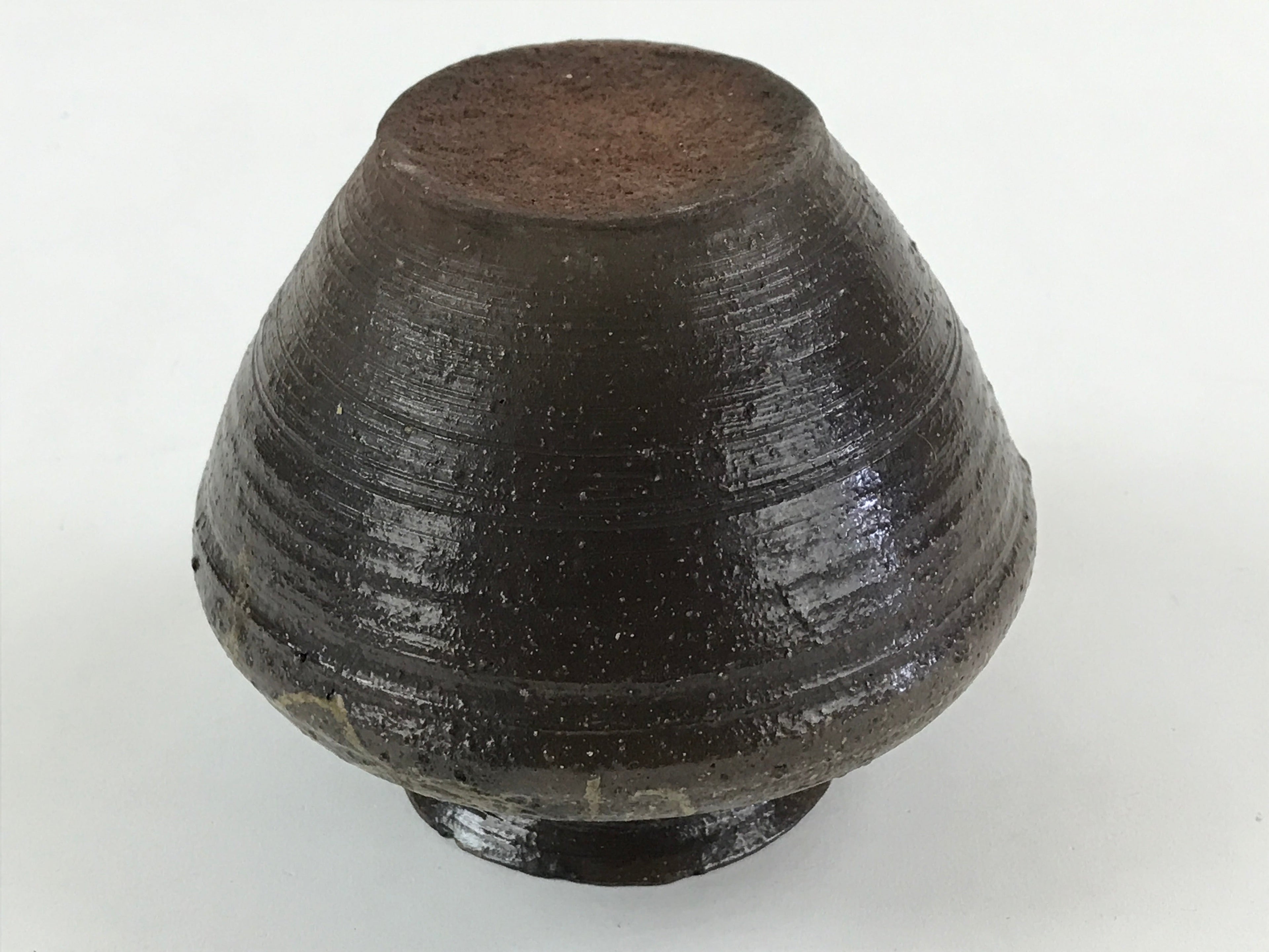 Japanese Ceramic Flower Vase Vtg Kabin Ikebana Flower Arrangement Brown FK63