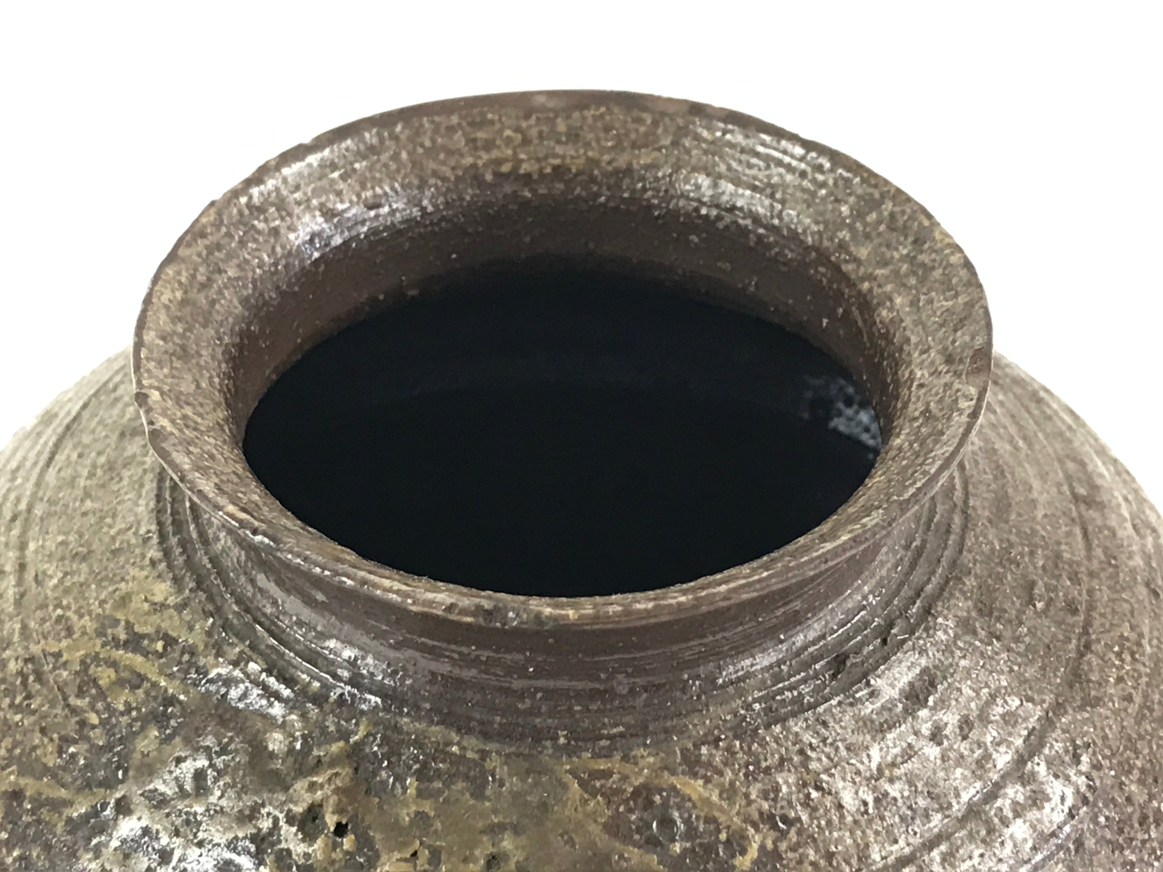 Japanese Ceramic Flower Vase Vtg Kabin Ikebana Flower Arrangement Brown FK63