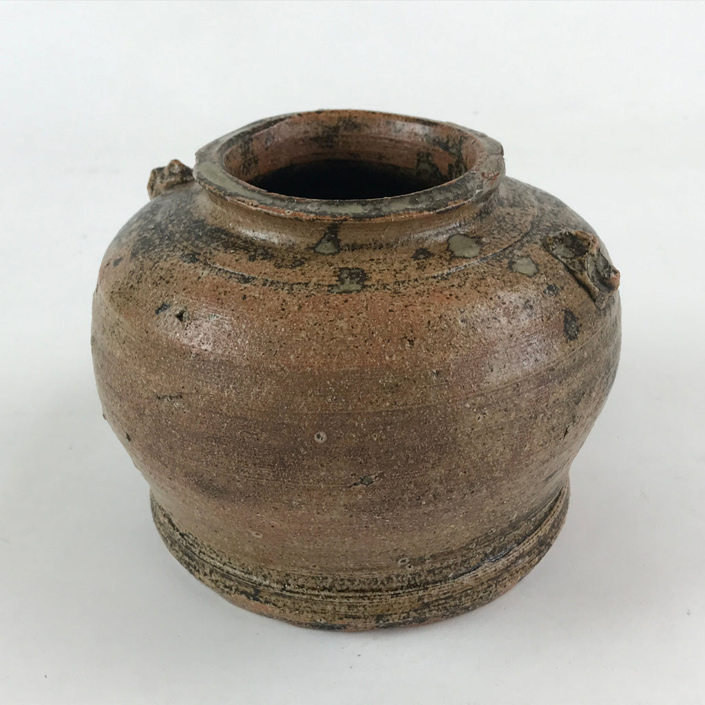Japanese Ceramic Flower Vase Vtg Kabin Ikebana Flower Arrangement Brown FK64