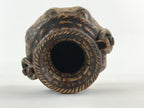 Japanese Ceramic Flower Vase Vtg Kabin Ikebana Flower Arrangement Brown FK67