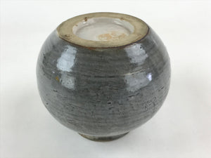 Japanese Ceramic Flower Vase Vtg Kabin Ikebana Flower Arrangement Gray FK65