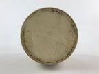 Japanese Ceramic Flower Vase Vtg Kabin Ikebana Glaze Crackle Beige Blue FK45