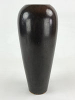 Japanese Ceramic Flower Vase Vtg Kabin Ikebana Oblong Brown FK46