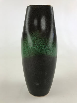 Japanese Ceramic Flower Vase Vtg Kabin Ikebana Square Opening Green Brown FK54