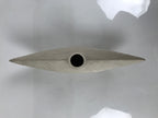 Japanese Ceramic Flower Vase Vtg Kabin White Wide Unique Textured Boat FK222