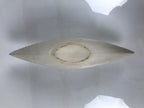 Japanese Ceramic Flower Vase Vtg Kabin White Wide Unique Textured Boat FK222