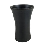 Japanese Ceramic Flower Vase Vtg Small Kabin Satin Finish Cylinder Black MFV90