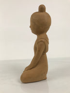 Japanese Ceramic Girl Statue Nara Tenpyo Terracotta Sculpture Brown Okimono ST97