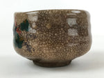 Japanese Ceramic Green Ceremony Bowl Brown Crackle Glaze Matcha Chawan CHB3