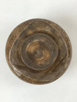 Japanese Ceramic Green Ceremony Bowl Brown Crackle Glaze Matcha Chawan CHB3