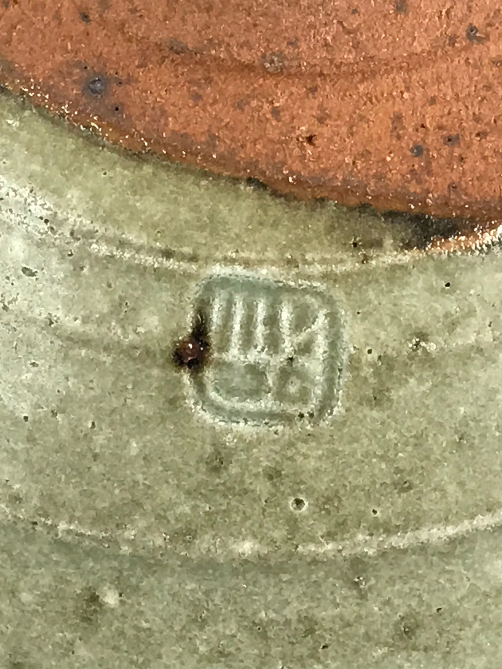 Japanese Ceramic Green Ceremony Tea Bowl Vtg Matcha Chawan Pottery GTB955