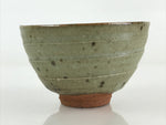 Japanese Ceramic Green Ceremony Tea Bowl Vtg Matcha Chawan Pottery GTB955