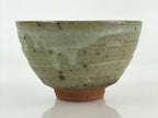 Japanese Ceramic Green Ceremony Tea Bowl Vtg Matcha Chawan Pottery GTB955