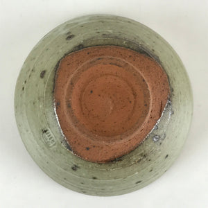 Japanese Ceramic Green Ceremony Tea Bowl Vtg Matcha Chawan Pottery GTB955