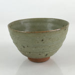 Japanese Ceramic Green Ceremony Tea Bowl Vtg Matcha Chawan Pottery GTB955