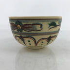 Japanese Ceramic Green Tea Bowl Chawan Vtg Kyo Ware Floral CHB71