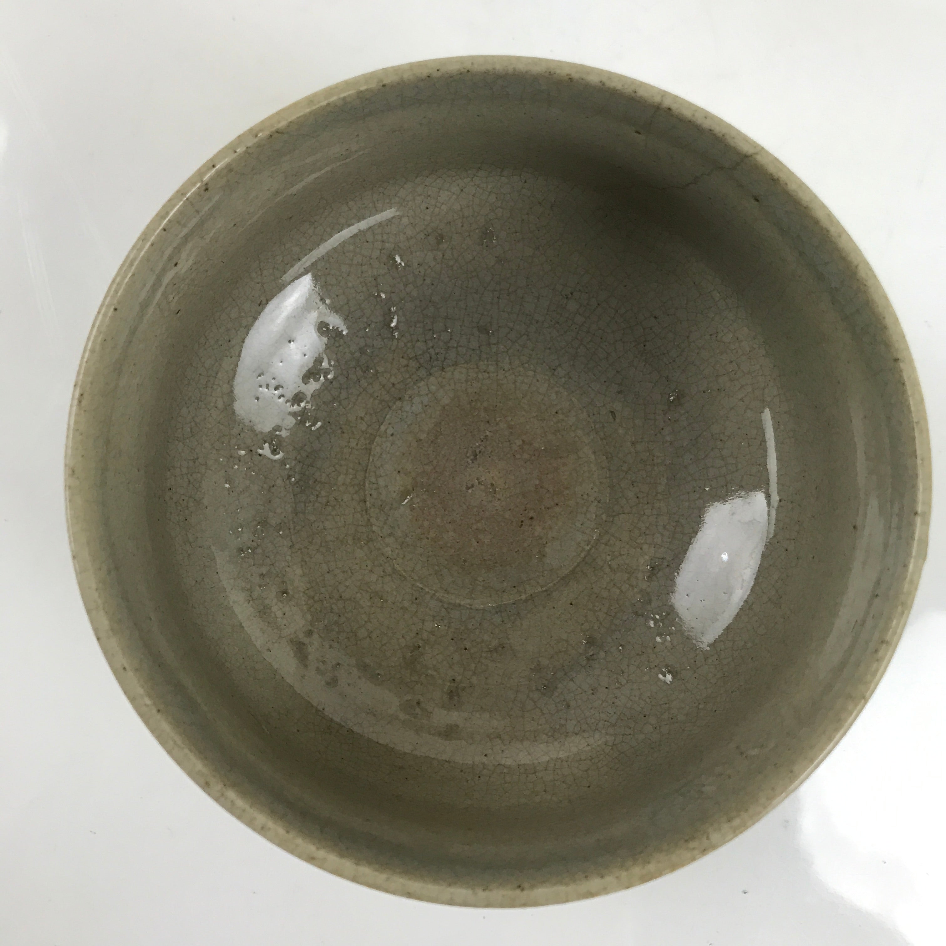 Japanese Ceramic Green Tea Bowl Matcha Chawan Brown Beige Crackle Floral CHB92