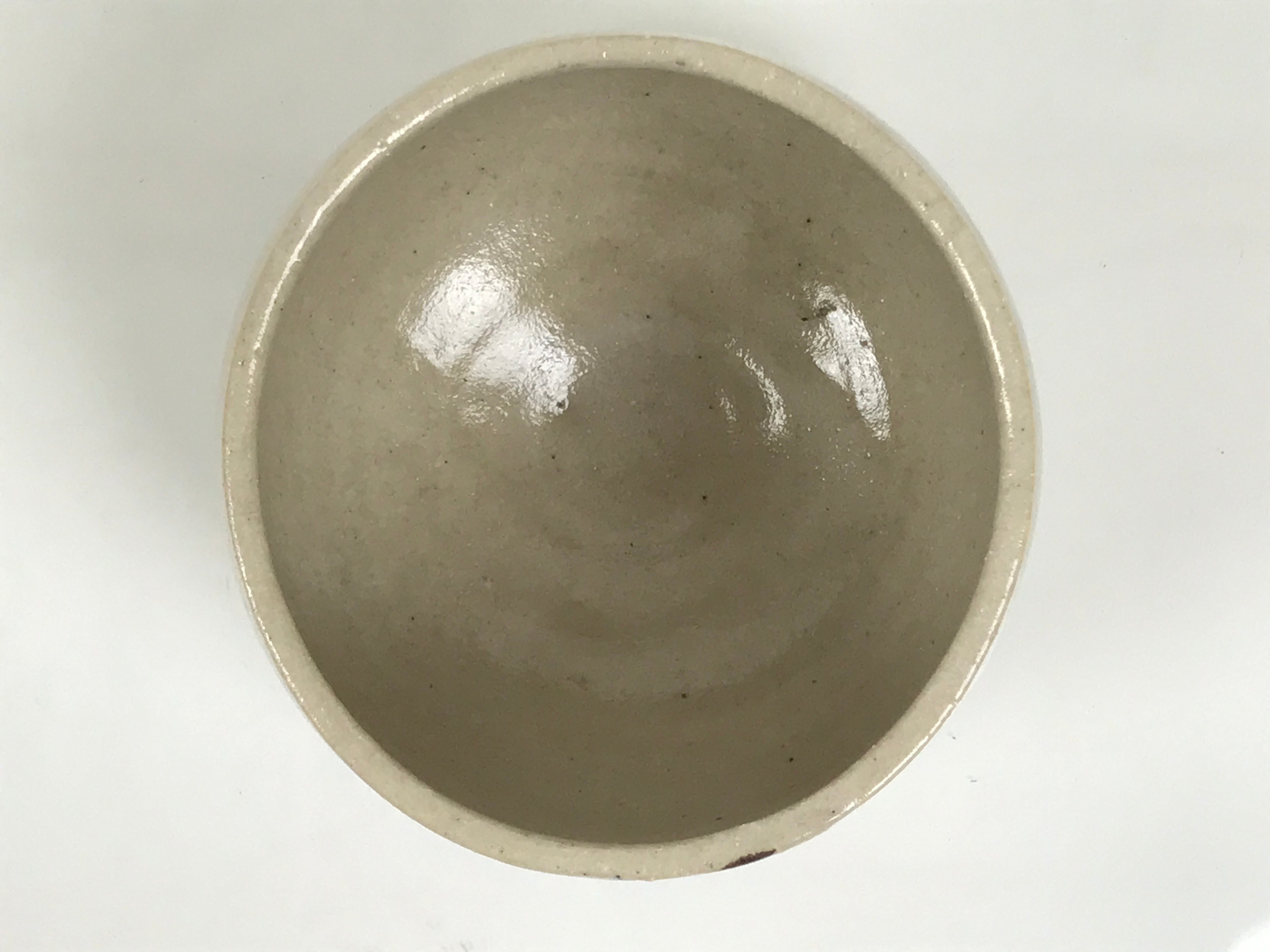 Japanese Ceramic Green Tea Bowl Matcha Chawan Pottery Bamboo Off White CHB145
