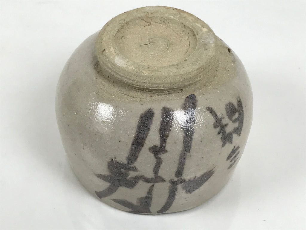 Japanese Ceramic Green Tea Bowl Matcha Chawan Pottery Bamboo Off White CHB145