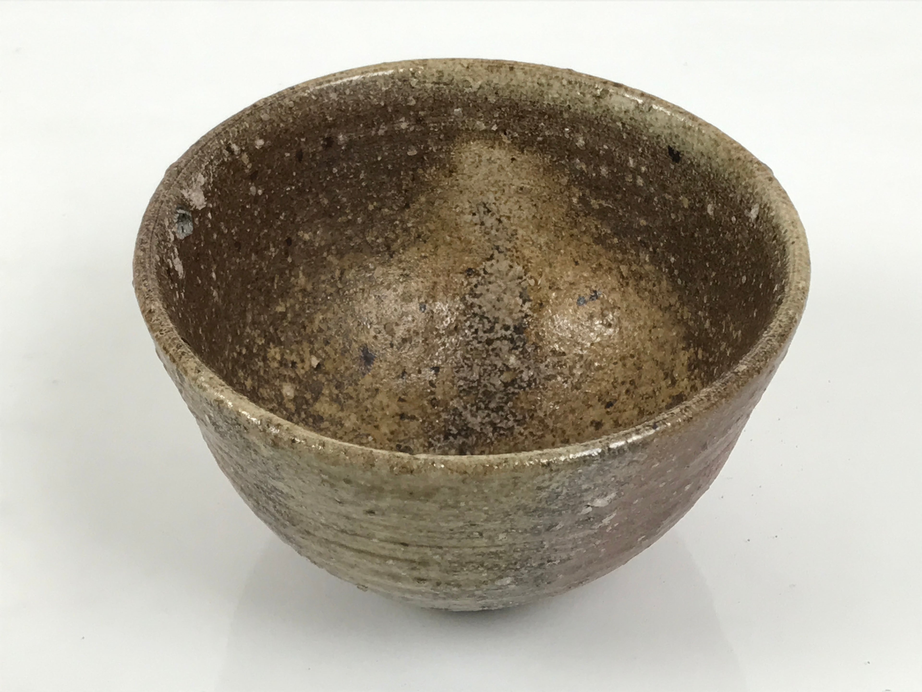 Japanese Ceramic Green Tea Bowl Matcha Chawan Pottery Brown Natural Glaze CHB152