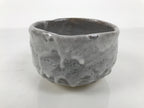 Japanese Ceramic Green Tea Bowl Matcha Chawan Pottery Gray Shino Wood Box PX807