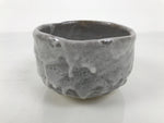 Japanese Ceramic Green Tea Bowl Matcha Chawan Pottery Gray Shino Wood Box PX807