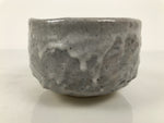 Japanese Ceramic Green Tea Bowl Matcha Chawan Pottery Gray Shino Wood Box PX807