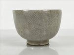 Japanese Ceramic Green Tea Bowl Matcha Chawan Pottery Off-White Crackle CHB157