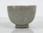 Japanese Ceramic Green Tea Bowl Matcha Chawan Pottery Off-White Crackle CHB157