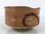 Japanese Ceramic Green Tea Bowl Matcha Chawan Pottery Shino Ware Orange CHB141