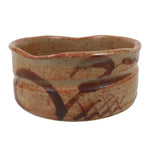 Japanese Ceramic Green Tea Bowl Matcha Chawan Pottery Shino Ware Orange CHB141