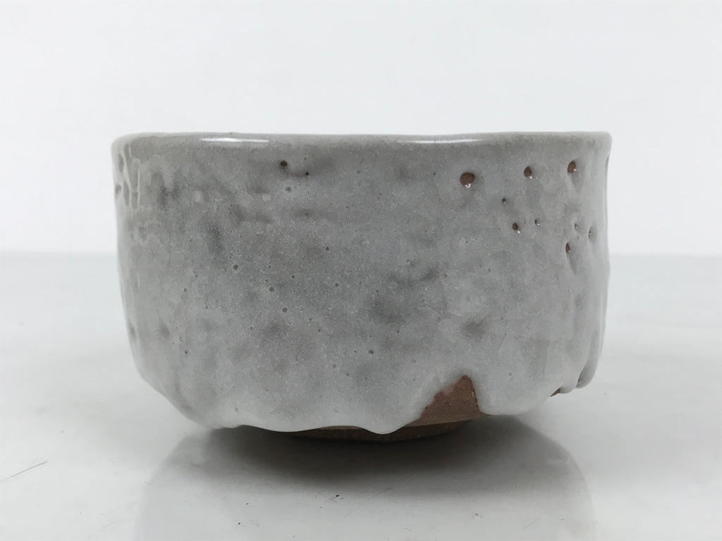 Japanese Ceramic Green Tea Bowl Matcha Chawan Pottery Shino Ware White CHB142