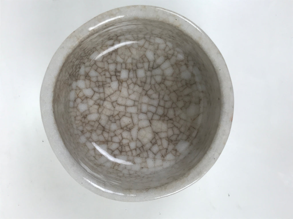 Japanese Ceramic Green Tea Bowl Matcha Chawan Pottery Shino Ware White CHB142