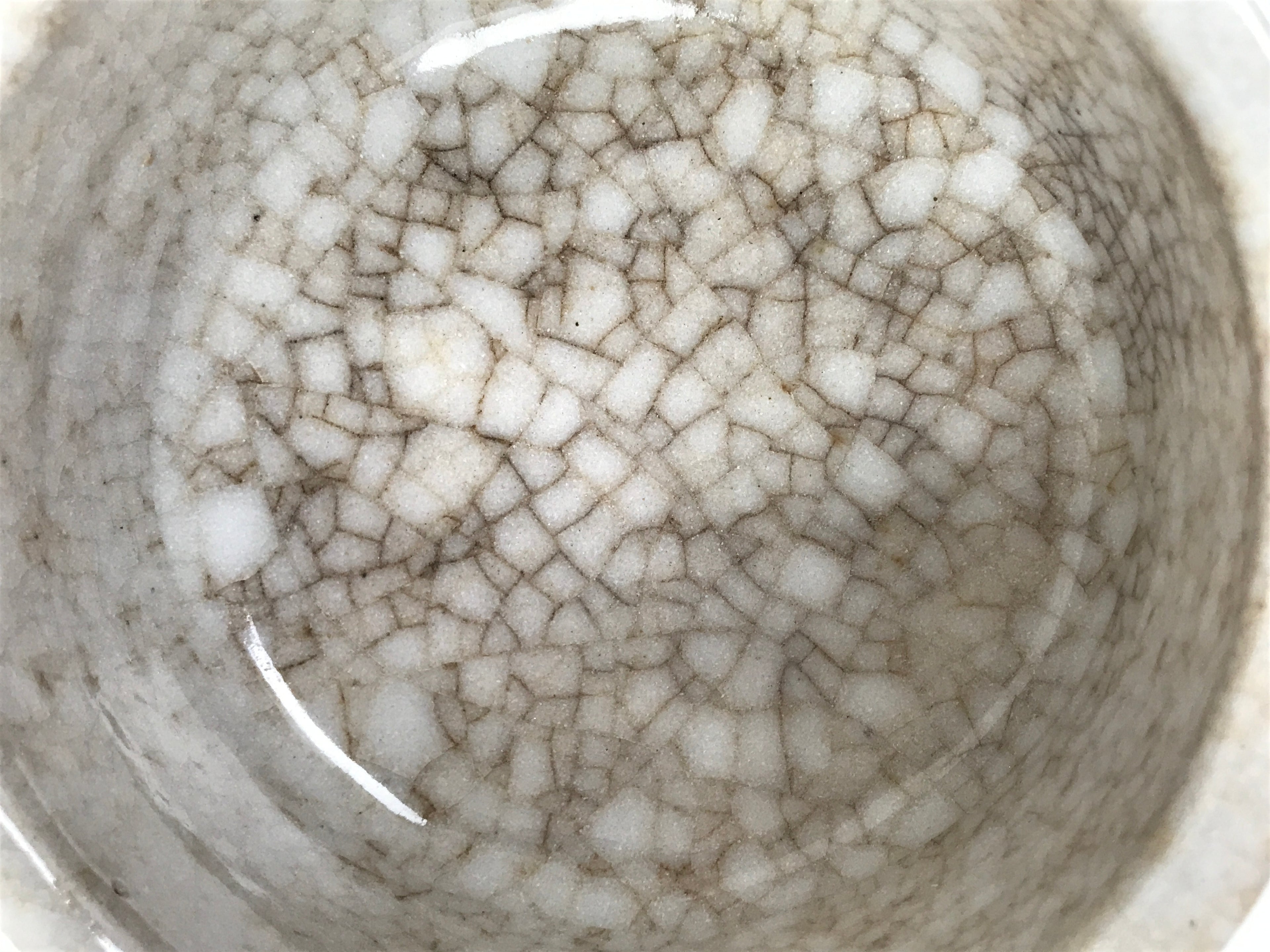Japanese Ceramic Green Tea Bowl Matcha Chawan Pottery Shino Ware White CHB142