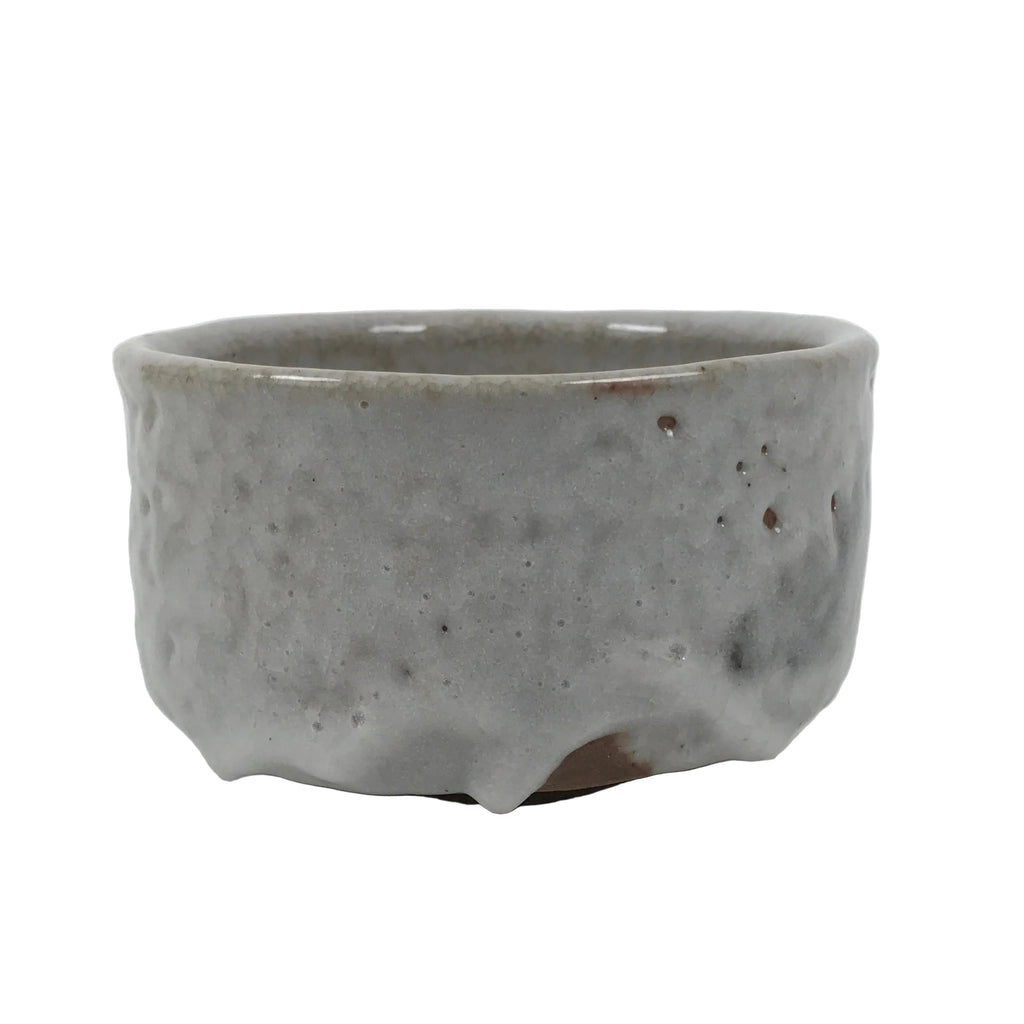 Japanese Ceramic Green Tea Bowl Matcha Chawan Pottery Shino Ware White CHB142