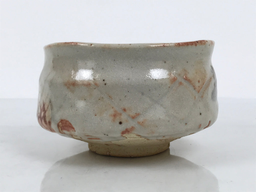 Japanese Ceramic Green Tea Bowl Matcha Chawan Pottery Shino Ware White CHB155