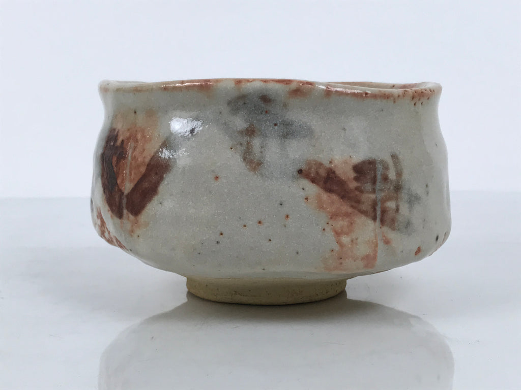 Japanese Ceramic Green Tea Bowl Matcha Chawan Pottery Shino Ware White CHB155