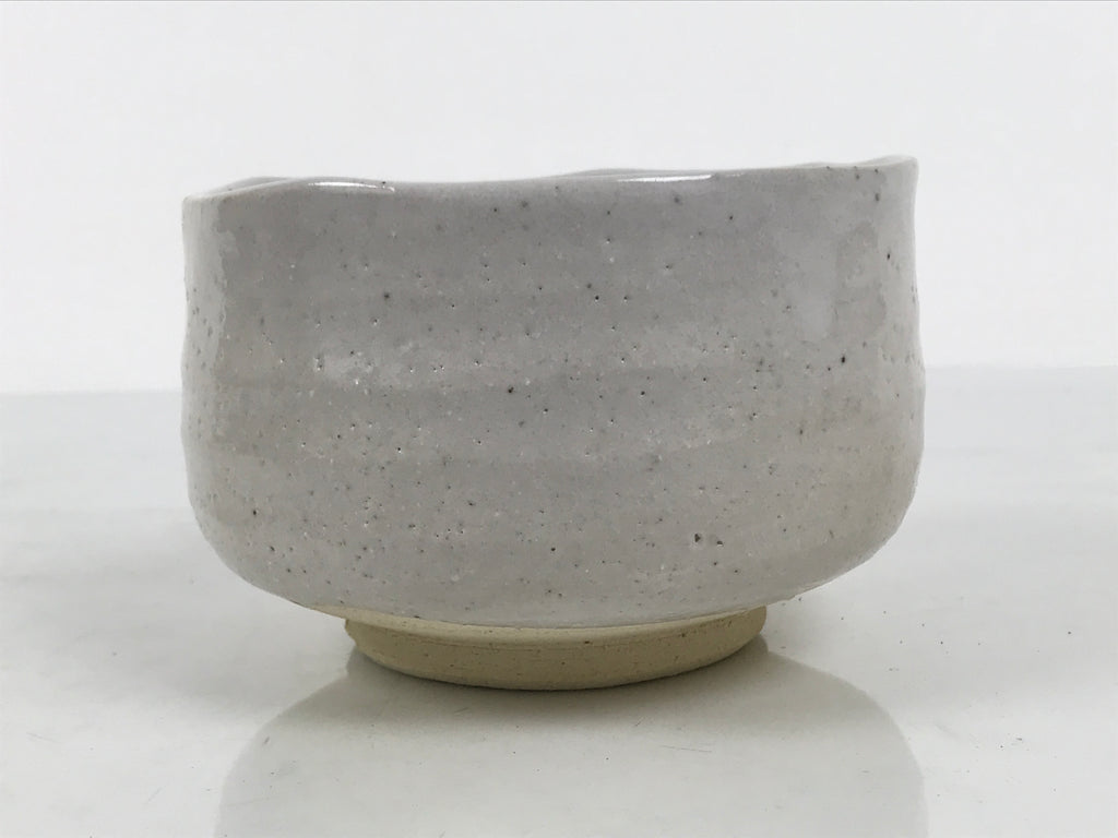 Japanese Ceramic Green Tea Bowl Matcha Chawan Pottery Shino Ware White CHB163