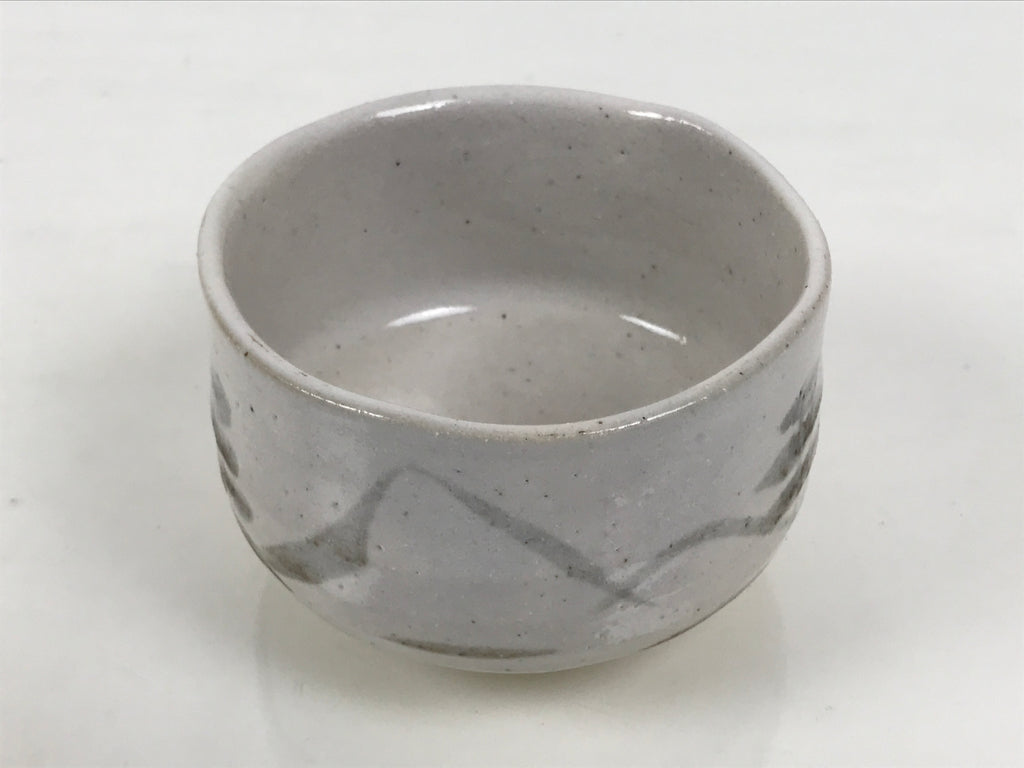 Japanese Ceramic Green Tea Bowl Matcha Chawan Pottery Shino Ware White CHB163