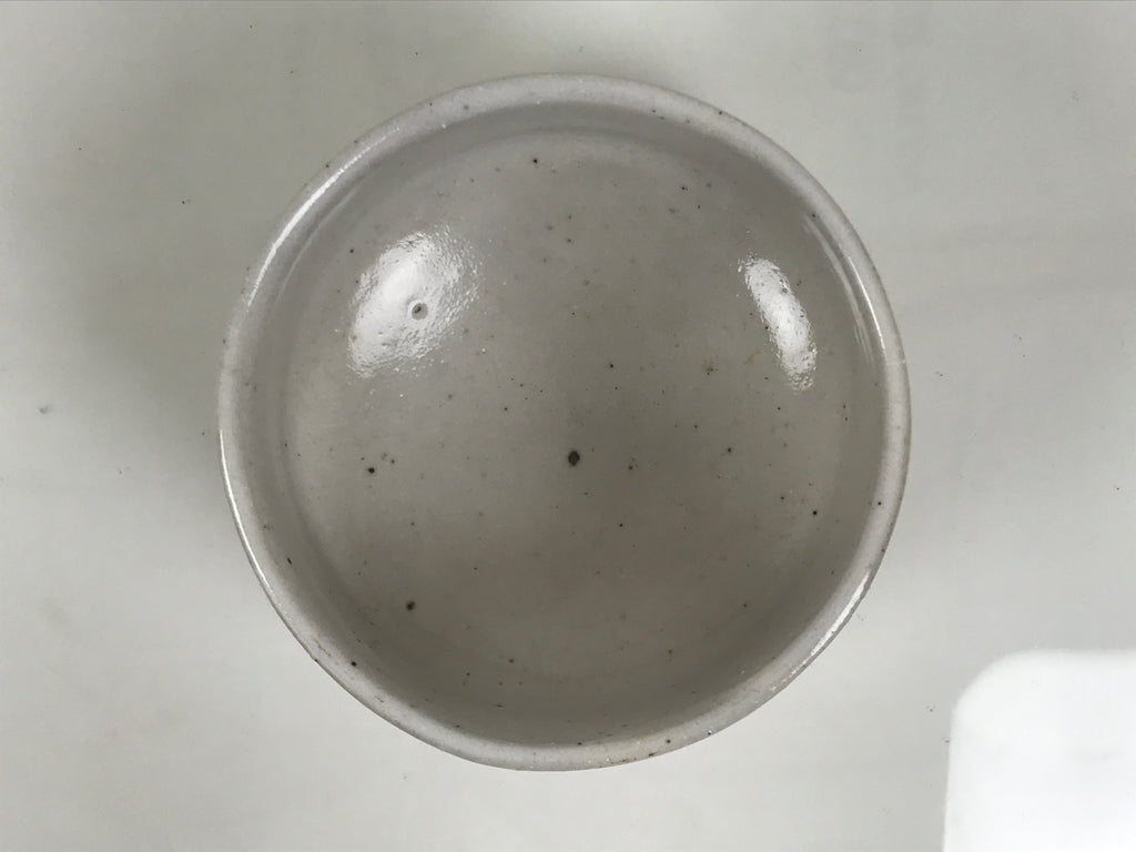 Japanese Ceramic Green Tea Bowl Matcha Chawan Pottery Shino Ware White CHB163