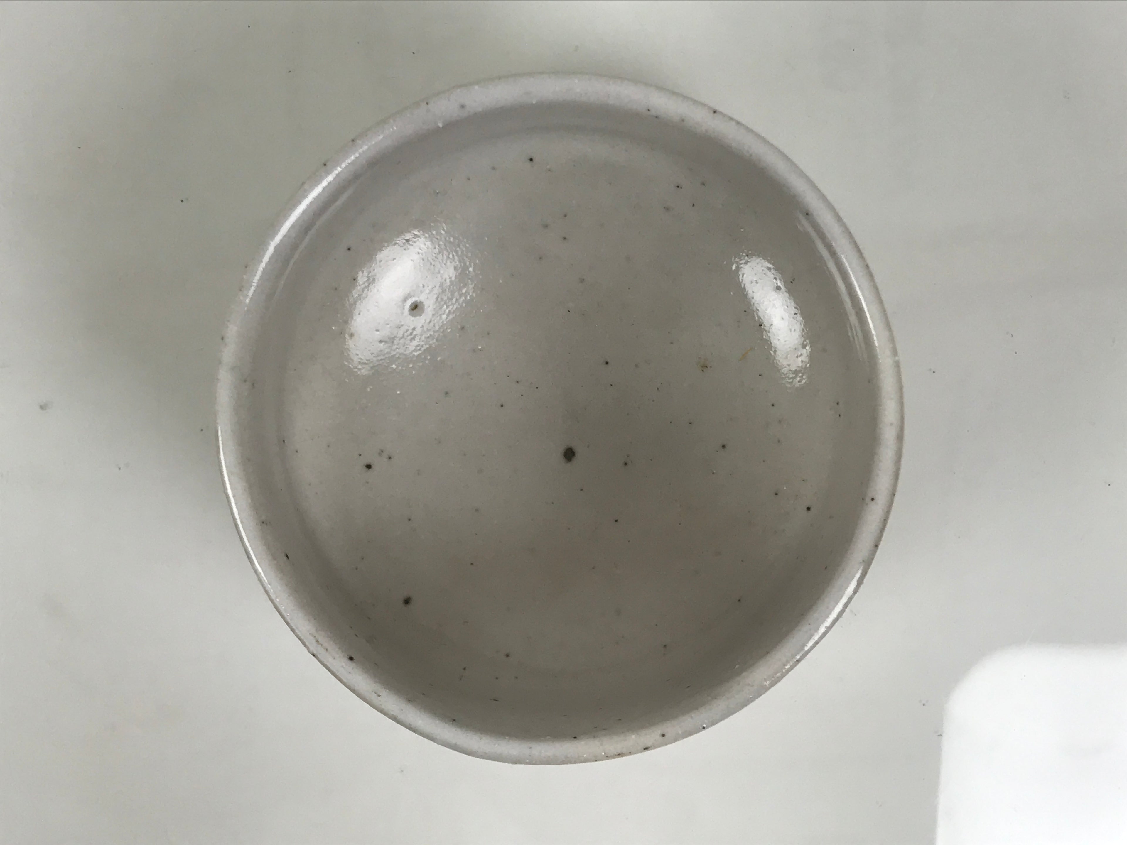 Japanese Ceramic Green Tea Bowl Matcha Chawan Pottery Shino Ware White CHB163