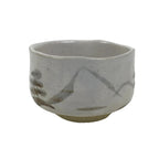 Japanese Ceramic Green Tea Bowl Matcha Chawan Pottery Shino Ware White CHB163