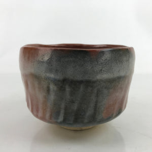 Japanese Ceramic Green Tea Bowl Matcha Chawan Vtg Aka Raku Red CHB65