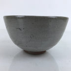 Japanese Ceramic Green Tea Bowl Matcha Chawan Vtg Black Subtle Design Gray CHB54